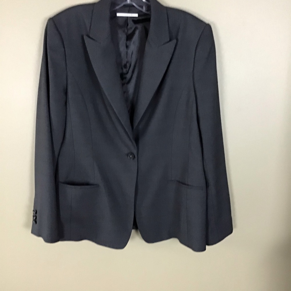 Tahari, Sz 14, grey menswear jacket